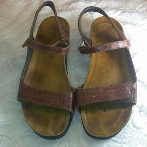 Brown Leather Sandals -Naots